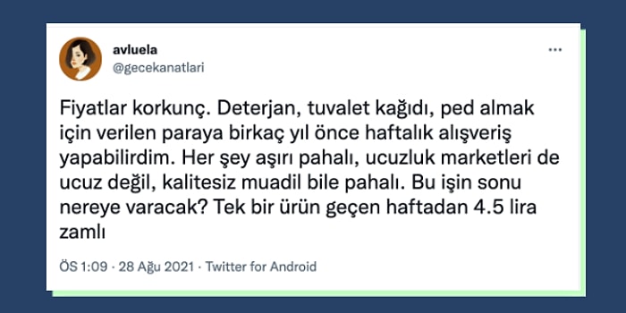 Türkiye'deki Pahalılığa İsyan Eden Bir Twitter Kullanıcısına Hak Vermemek Mümkün Değil!