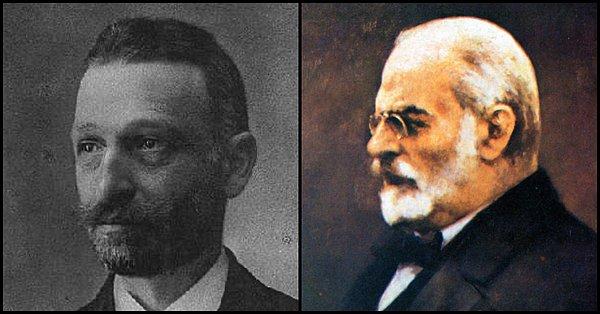 Dimitrios Gunaris ve Petros Protopapadakis (Konstantin'in son iki başbakanı, 15 Kasım 1922'de idam edildiler.)