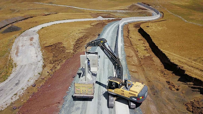 İran Sınırına 43 Kilometrelik Beton Duvar Örüldü