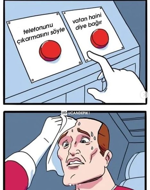 10. Sokak röportajındaki dayı hangi seçeneği seçeceğine karar veremiyor.