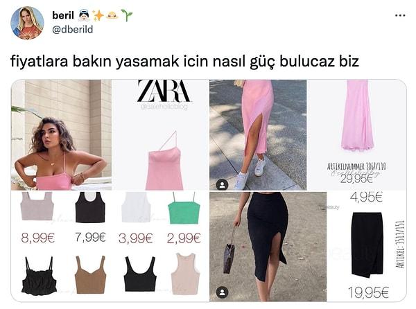 Geçtiğimiz günlerde bir twitter kullanıcısı Türkiye'de çok sevilen markalardan olan ZARA ve H&M'in Avrupa'daki fiyatlarını paylaştı.