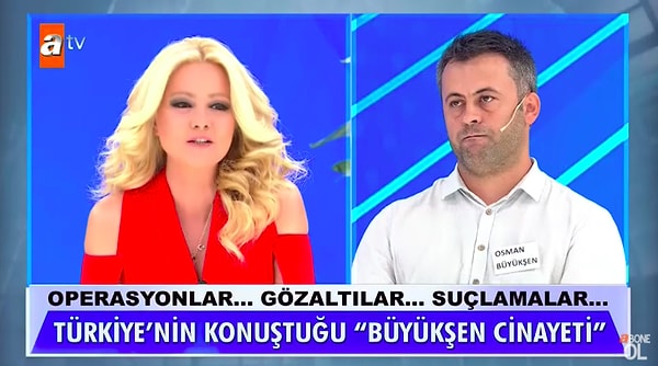 Yeni sezon yayınına başlayan Müge Anlı'da bugün yeniden Büyükşen çiftinin cinayeti ele alındı. Anne ve babasının katilinin peşine düşen doktor Osman Büyükşen ile tutuklanan Abdullah Başdemir'in avukatı canlı yayına katıldı.