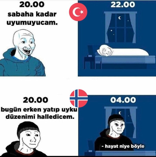 1. Norveçliler üzmeyin kendinizi bu kadar.