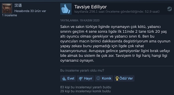 3. Türkiye ligini seçmeyin.