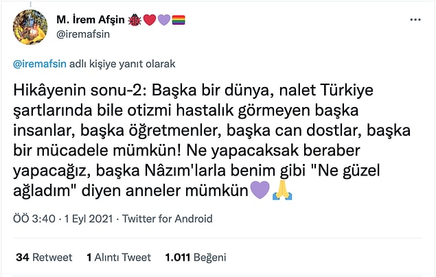Çoğu zaman hüzünlenerek, kızarak okuduğumuz bu hikayenin sonu neyse ki güzel bitiyor.