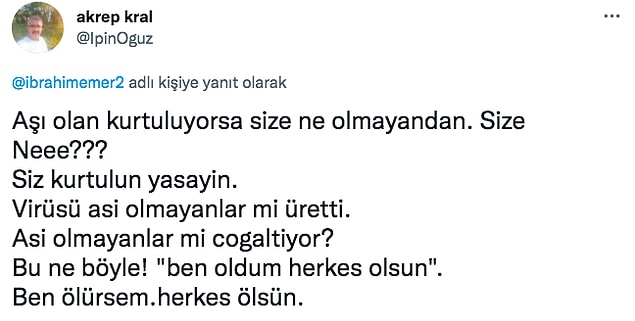 Gördüğünüz gibi aşı konusunda toplumumuz hala bilinçli değil... İşin uzmanından gelen bilgiye bile tereddütle yaklaşıyorlar. Bu iş böyle nasıl çözüme kavuşacak bilemiyoruz.