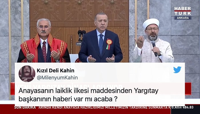 Diyanet Başkanı Erbaş'ın, Adli Yıl Açılış Töreni'ne Katılıp Dua Etmesi Tartışma Yarattı...