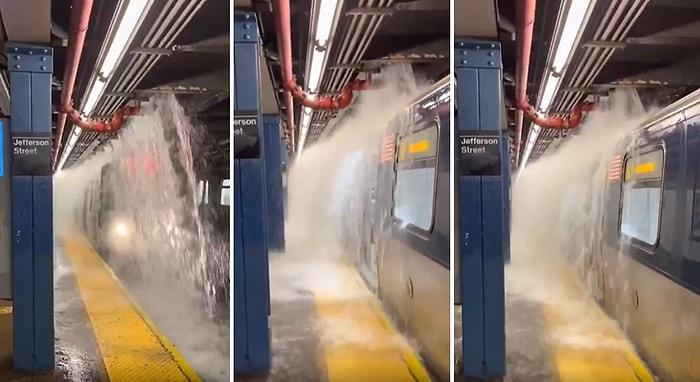 New York'ta Sel Felaketi: Metroyu Su Bastı, OHAL İlan Edildi