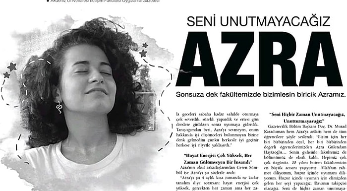 Arkadaşları Katledilen Azra'nın Haberini Gözyaşlarıyla Yazdı