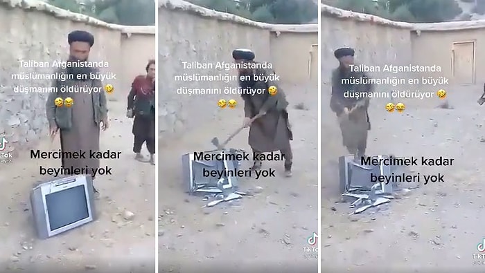 Taliban Militanları, 'Müslümanların En Büyük Düşmanı' Olan Televizyonu Parçalayıp O Anları Dünyaya Servis Etti