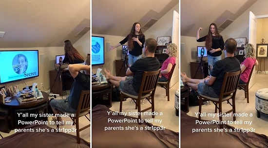 PowerPoint Sunumu Hazırlayarak Ailesine Striptizci Olduğunu Açıklayan Kadın