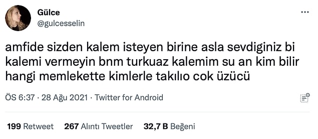 12. Kalem de çok üzülmüştür böyle bir ayrılığa.