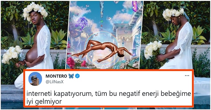 Genç Şarkıcı Lil Nas X'in Yeni Albümü İçin Verdiği 'Hamilelik' Pozları Sosyal Medyada Çok Konuşuluyor!