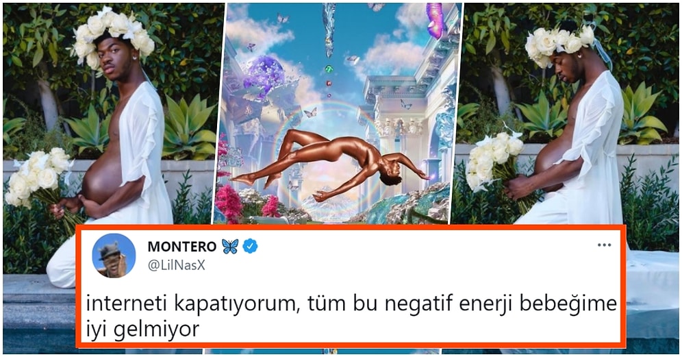 Genç Şarkıcı Lil Nas X'in Yeni Albümü İçin Verdiği 'Hamilelik' Pozları Sosyal Medyada Çok Konuşuluyor!