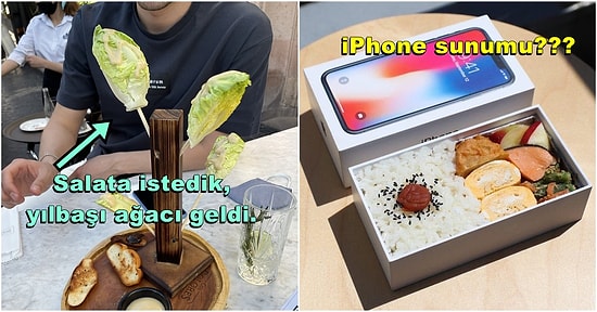 Yeni Gelinleri Aratmayan Gariplikleriyle Birbirinden Saçma ve Mantıksız 19 Restoran Sunumu