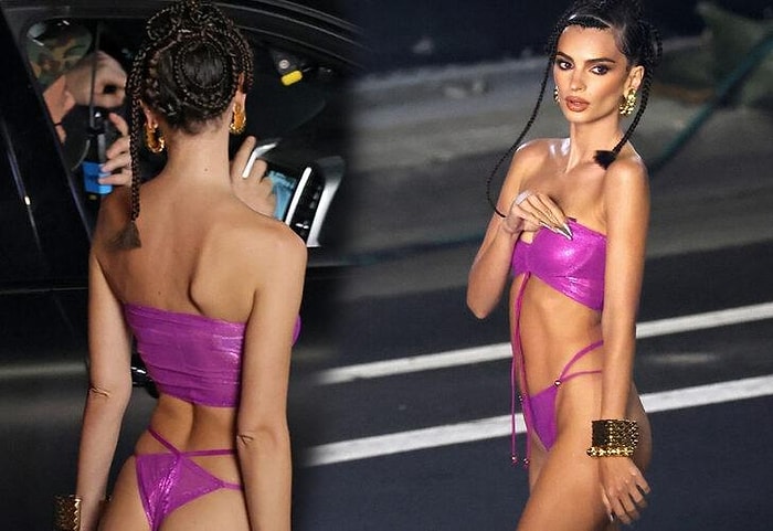 Emily Ratajkowski Tanga Bikinisiyle Boy Gösterdi! Rihanna'nın Markasını Tanıttı...