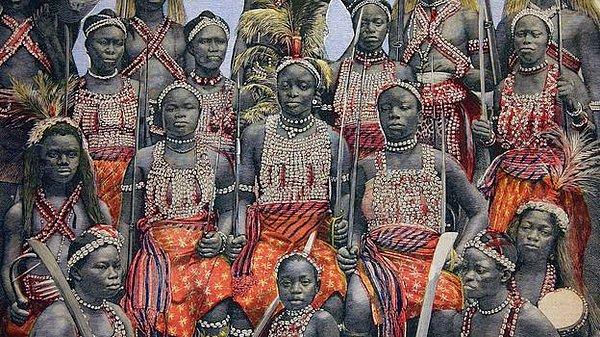 19. yüzyılda Fransız sömürgecilere direnen ve Batı Afrika'nın hakimiyetine sahip çıkan Dahomey Amazonları hepsi kadınlardan oluşan bir orduydu.