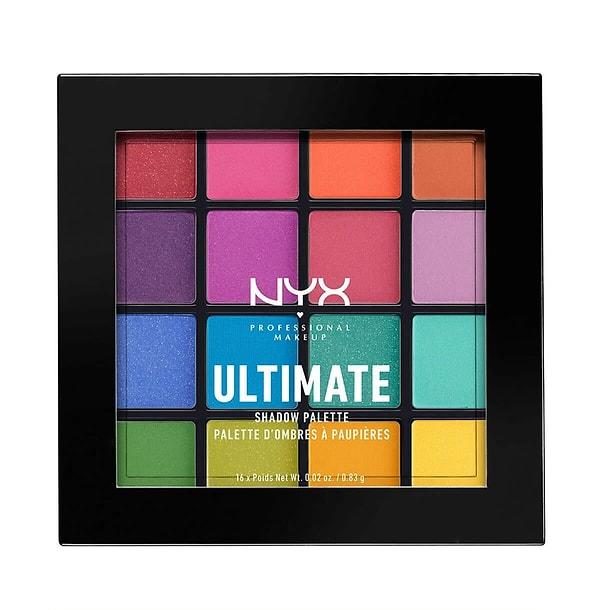 11. NYX Professional Makeup Ultimate Shadow Palette Brights göz farı paleti