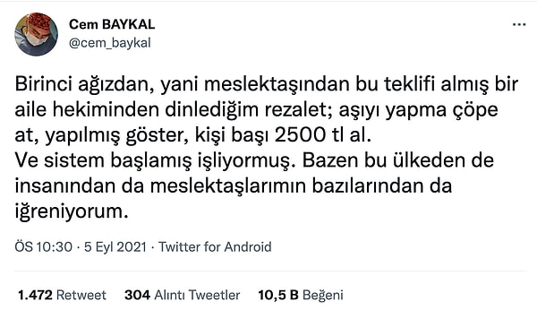 Hatta bu iddialar hekimlerin de kulağına gitmiş.