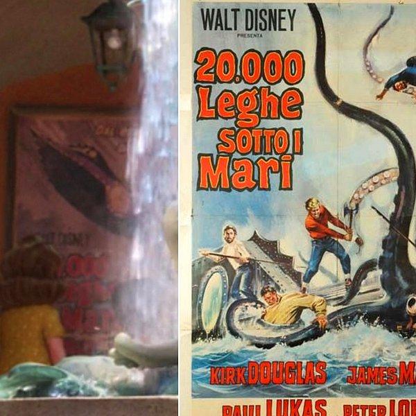 17. Walt Disney'nin 1954 yapımı animasyonunun afişi, Luca (2021) filminde göze çarpıyor.