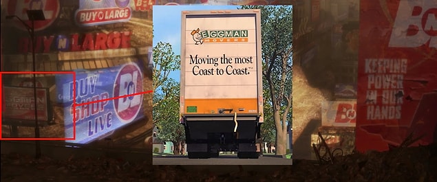 29. Toy Story filmindeki nakliye şirketinin reklam ilanı WALL-E'de yer alıyor.