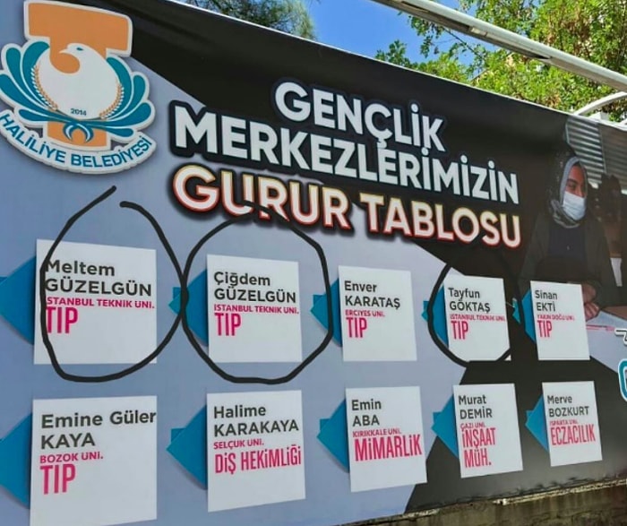 Belediye 'Gurur Tablosu' Diye Paylaştığı Afişte Öğrencileri Olmayan Bölüme Yerleştirdi!