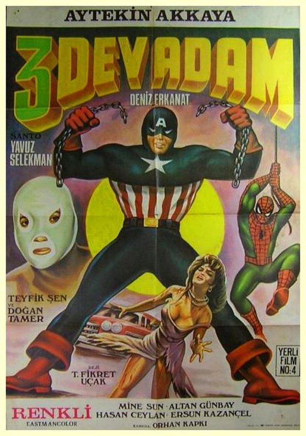 4. Süper kahraman filmlerinin en acayiplerinden biri "3 Dev Adam".