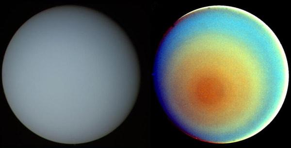 Uranüs'ün güney kutbu iki farklı görünüme sahip.