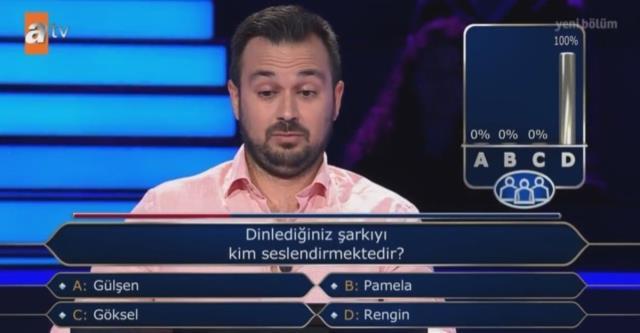 kim milyoner olmak ister de yarismaci seyirci jokerini kullandi seyircinin 100 u de ayni secenegi secti