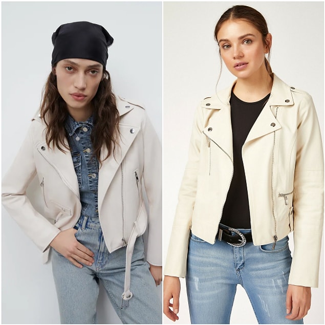 2. Biker ceket Zara'da 400 TL, Trendyol'da sadece 160 TL!