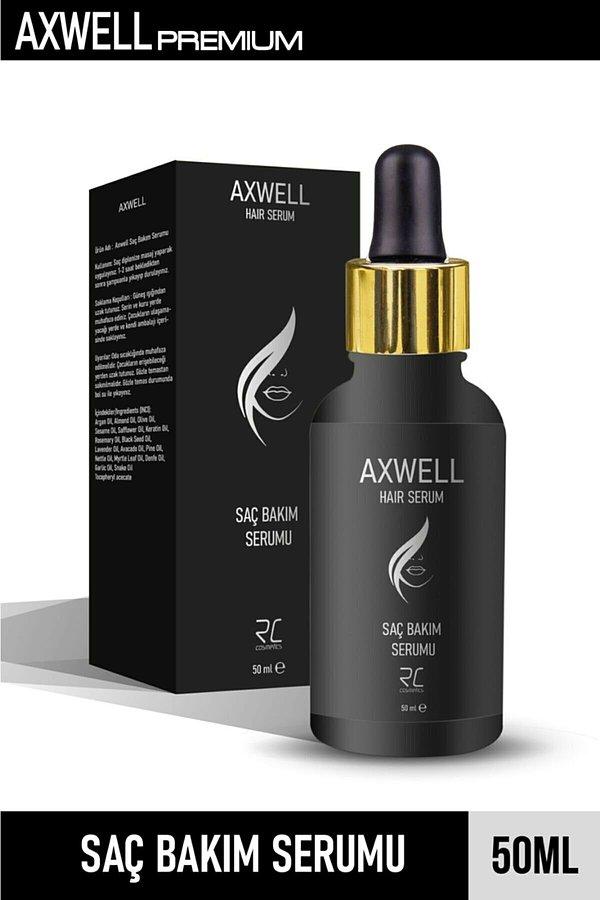 12. Daha uygun fiyatlı bir saç serumu istersen Axwell saç dökülmelerine karşı onarıcı bakım serumunu deneyebilirsin.