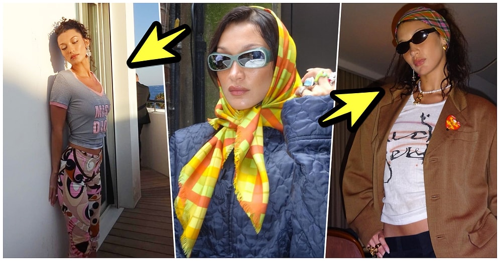 Podyumları Yıkıp Geçiren Ünlü Model Bella Hadid'in 2000'li Yıllardan Fırlayan Bi' Acayip Tarzı