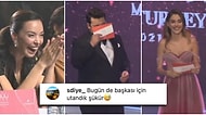 Miss Turkey 2021'de Sunuculuk Yapan Eser Yenenler'in Eşi Berfu Yenenler'in Gafı Geceye Damgasını Vurdu!