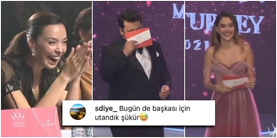 Miss Turkey 2021'de Sunuculuk Yapan Eser Yenenler'in Eşi Berfu Yenenler'in Gafı Geceye Damgasını Vurdu!