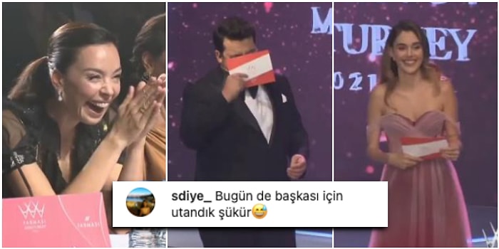 Miss Turkey 2021'de Sunuculuk Yapan Eser Yenenler'in Eşi Berfu Yenenler'in Gafı Geceye Damgasını Vurdu!