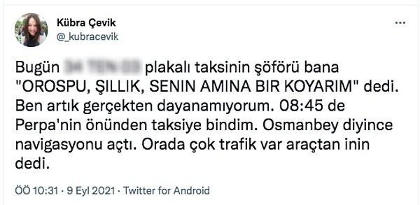 İstanbul'da yaşayan bu kadının başına gelenler taksici terörünün en son örneklerinden. Buyurun kadın arkadaşımızın yaşadığı o rezaleti kendisinden öğrenelim.