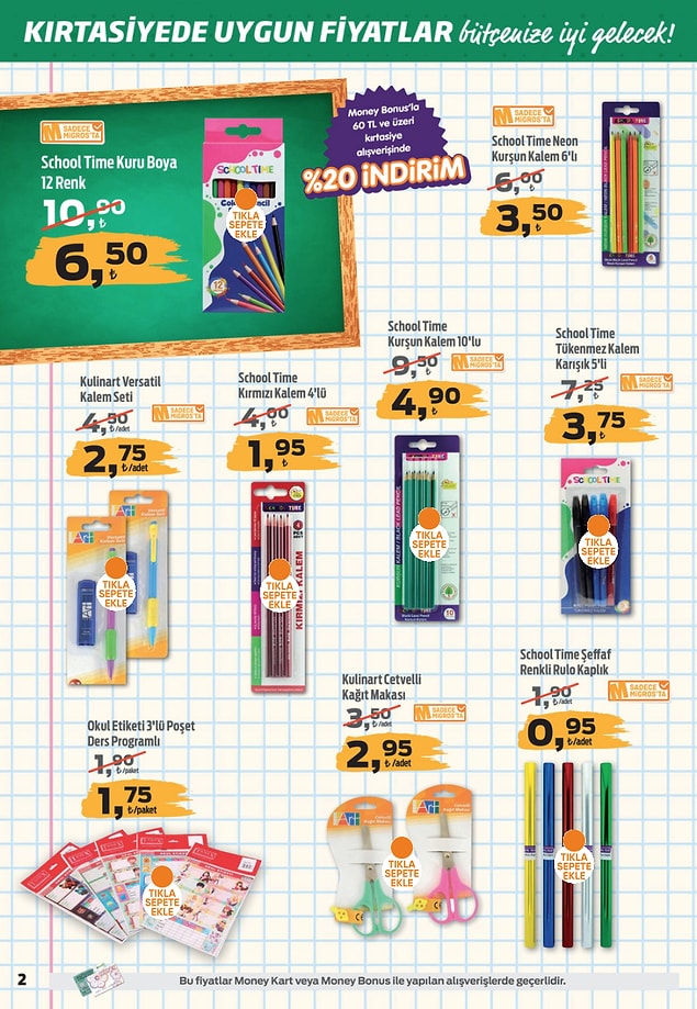 56. School Time Kurşun Kalem (10'lu) 4,90 TL.