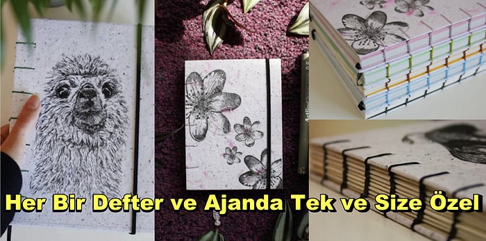 Tamamen Geri Dönüştürülmüş Malzemelerle Hazırlanan El Yapımı Defter ve Ajandalarıyla "Atelier Lazy"
