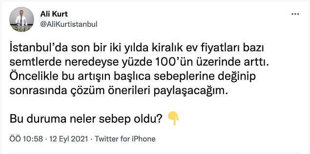 KİPTAŞ Genel Müdürü Ali Kurt, İstanbul sakinlerinin kanayan yarası kiralık ev fiyatlarının sebeplerini ve çözüm önerilerini sıraladı: