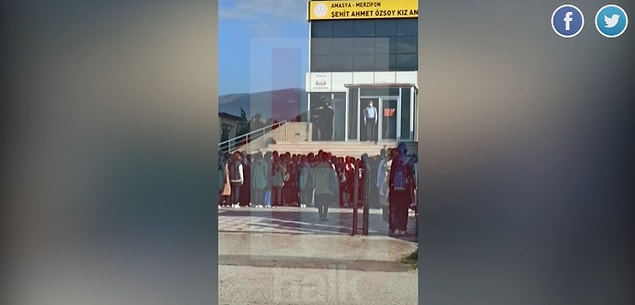 Kara çarşaf ile İstiklal Marşı okutulmasını Halk Tv'de yazan İsmail Saymaz, "Okul müdürünün eşi ve müdür yardımcısı kavga etmişti" dedi.