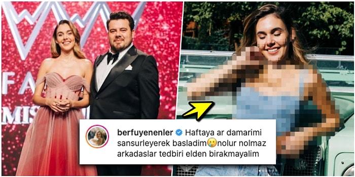 Berfu Yenenler, Miss Turkey'de Giydiği Kıyafeti Sansürleyen Yeni Akit Gazetesine Kapak Gibi Bir Cevap Verdi