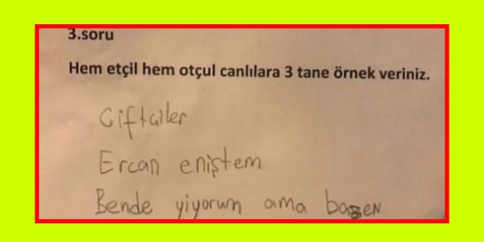 Sınav Kağıtlarına Verdikleri Birbirinden Komik Cevaplarla Hepimizi Gülmekten Yerlere Yatıran 19 Öğrenci