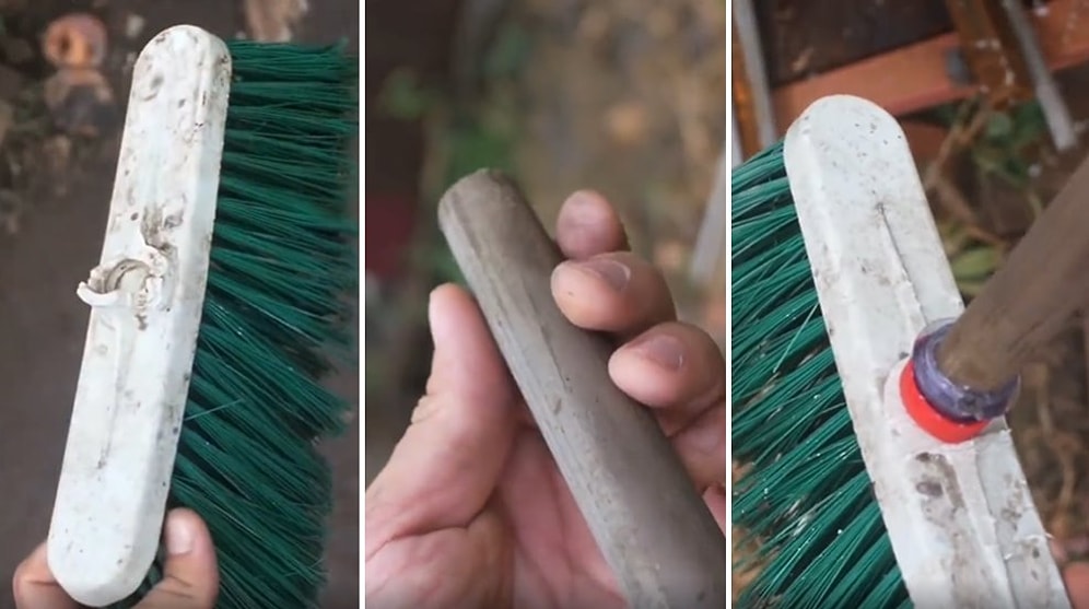 Kırılan Süpürge veya Vileda Ucunu Tekrar Kullanmanızı Sağlayacak Pratik Yöntem