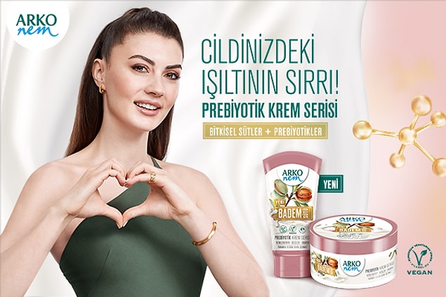 Şimdi o hayran kaldığınız ciltlere sahip olmanın tam zamanı! Arko Nem Prebiyotik Krem Serisi ile cildiniz her zamankinden daha yumuşak!
