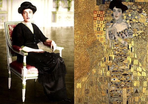 8. 1907 yılında Gustav Klimt imzalı o meşhur tablonun asıl ilham kaynağı olan Adele Bloch-Bauer: