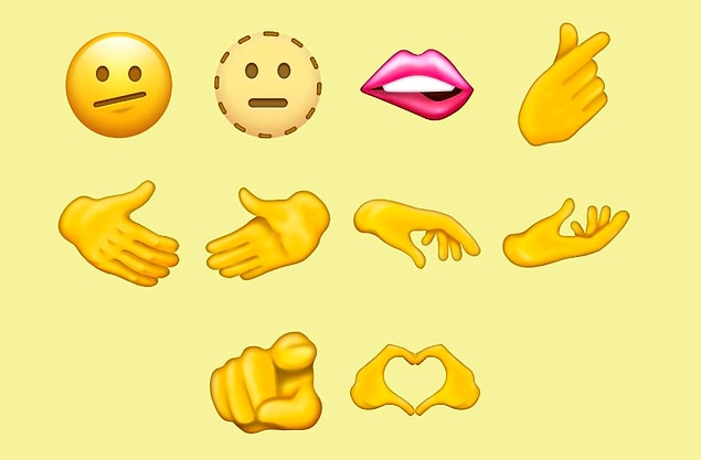 K-pop hayranlarını sevindiren kalp şeklindeki parmaklara ek olarak birçok farklı el emojisinin de olması dikkat çekti.
