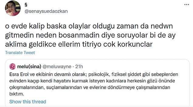 Kaçarken yanına çocuklarını alan kadınlara "Çocuklarını nasıl yanında sürüklersin?", götürmeyen kadınlara "Çocuklarını nasıl bırakırsın?" diye çıkışmaları da cabası.