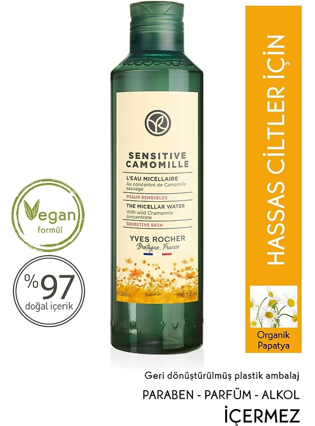 9. Hassas ciltler için vegan içerikli bir ürün.