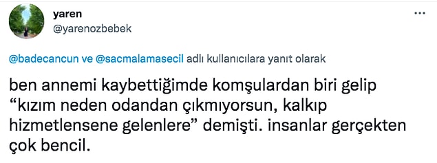 Diğer insanlar da cenazede yemek adetinin saçmalığı üzerine düşüncelerini dile getirdi ve kullanıcının aldığı kararı destekledi.
