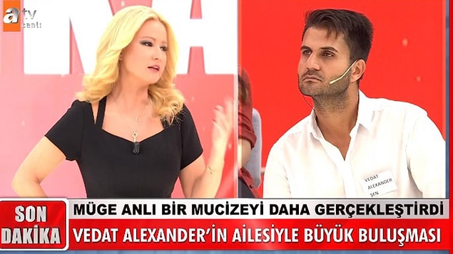 Ardından canlı yayına telefonla bağlanan Adil Yaman, Vedat Alexander'ın öz babası olduğunu söyledi.